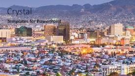  Presentation with mexico city - Presentation featuring el-paso-texas-usa-downtown background and a teal colored foreground