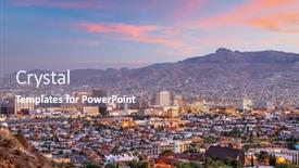  Presentation with mexico city - PPT theme consisting of el-paso-texas-usa-downtown background and a gray colored foreground