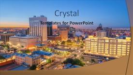  Presentation with texas - Slides having el-paso-texas-usa-downtown background and a teal colored foreground