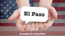  Presentation with solar panels el paso - Theme consisting of el paso written background and a coral colored foreground