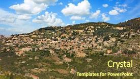  Presentation with middle east - Beautiful slides featuring el qamar in mount lebanon backdrop and a tawny brown colored foreground