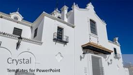  Presentation with pilgrimage - Presentation featuring el-rocio background and a light gray colored foreground