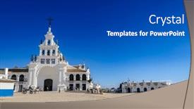  Presentation with pilgrimage - Slide set consisting of el-rocio background and a dark gray colored foreground