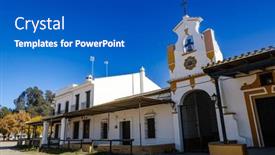  Presentation with pilgrimage - Presentation theme enhanced with el-rocio background and a teal colored foreground