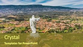  Presentation with colombia - Amazing slides having el santo and his jesus backdrop and a tawny brown colored foreground