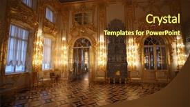  Presentation with russia - Presentation theme having elaborate - katherine's palace hall in tsarskoe background and a tawny brown colored foreground