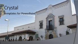  Presentation with architecture city - Slide deck enhanced with elaborate - ybor city is a premier background and a light blue colored foreground