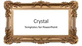  Presentation with picture frame - Slides enhanced with elaborate golden picture frame isolated background and a white colored foreground