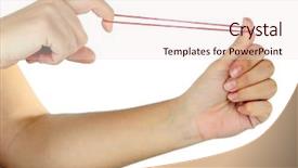  Presentation with band - Audience pleasing slide deck consisting of elastic band on hands isolated backdrop and a lemonade colored foreground