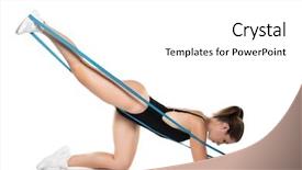  Presentation with black girl - Audience pleasing PPT layouts consisting of elasticity - beautiful young athletic girl backdrop and a white colored foreground