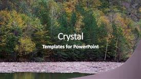  Presentation with mountain lake - Amazing PPT theme having elastomer - mountain lake pollution backdrop and a tawny brown colored foreground