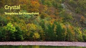  Presentation with mountain lake - PPT theme with elastomer - mountain lake pollution background and a tawny brown colored foreground