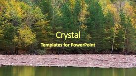  Presentation with mountain lake - Colorful slides enhanced with elastomer - mountain lake pollution backdrop and a tawny brown colored foreground