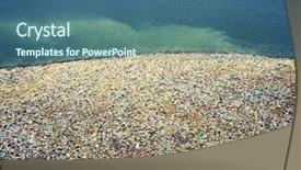  Presentation with water pollution - Theme having elastomer - water pollution background and a ocean colored foreground