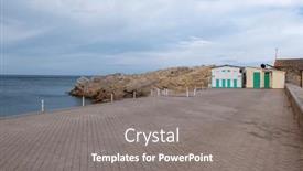  Presentation with season - Presentation theme with elba-island-out-of-season background and a gray colored foreground