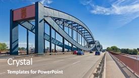  Presentation with hamburg - Cool new slide deck with elbe bridge at hamburg germany backdrop and a gray colored foreground