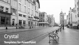  Presentation with old photographs black and white - PPT theme consisting of elblag in black and white background and a  colored foreground