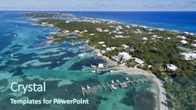  Presentation with bahamas - Cool new PPT theme with elbow cay in abaco bahamas backdrop and a ocean colored foreground