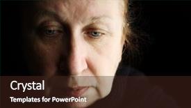  Presentation with thoughts - Beautiful presentation featuring elder woman deep in thoughts backdrop and a wine colored foreground