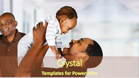  Presentation with african american couples - Presentation theme with elderly african american man background and a red colored foreground