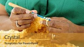  Presentation with water color hands - PPT layouts enhanced with elderly african americans - close-up image of a senior background and a gold colored foreground