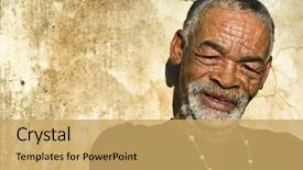  Presentation with black people - Amazing slide set having elderly african man relaxing backdrop and a yellow colored foreground
