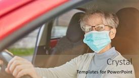  Presentation with risk - Slides having elderly-as-a-covid-19 background and a coral colored foreground