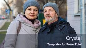  Presentation with family photo - Cool new presentation with elderly-bearded-man-and-middle backdrop and a tawny brown colored foreground