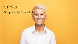 Presentation with yellow color - Theme featuring elderly-beautiful-woman and a yellow colored foreground