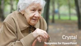  Presentation with outdoors - Audience pleasing PPT theme consisting of elderly black people - beautiful portrait of an elder backdrop and a coral colored foreground