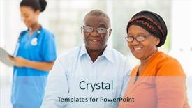  Presentation with black women - Amazing PPT layouts having elderly black women - happy senior african couple backdrop and a sky blue colored foreground