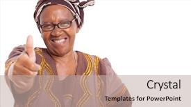  Presentation with black women - Slide deck consisting of elderly black women - mature african woman with happy background and a mint green colored foreground