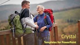  Presentation with love - Slide deck featuring elderly-couple-in-love-enjoying background and a tawny brown colored foreground