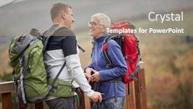  Presentation with romantic love - Audience pleasing slide deck consisting of elderly-couple-in-love-having backdrop and a coral colored foreground
