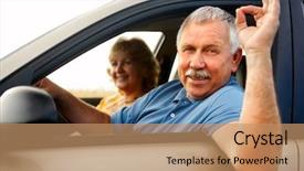  Presentation with old couple - Slides having elderly couple in the new background and a coral colored foreground