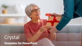  Presentation with valentine - Beautiful slides featuring elderly-couple-on-valentine-s backdrop and a tawny brown colored foreground