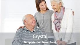  Presentation with elderly home - Cool new slide deck with freshly dug onion bulbs on the ground backdrop and a tawny brown colored foreground