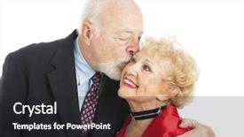  Presentation with romantic - Presentation theme featuring elderly denture - adorable senior woman getting background and a dark gray colored foreground