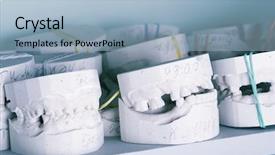  Presentation with elderly - Cool new PPT layouts with elderly denture - dental background work in clinic backdrop and a light blue colored foreground