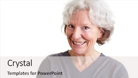  Presentation with indian woman bridal face - Slides featuring elderly denture - funny senior woman background and a sky blue colored foreground