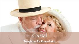  Presentation with main air routes in south america - Beautiful slide set featuring elderly denture - senior couple from the american backdrop and a coral colored foreground