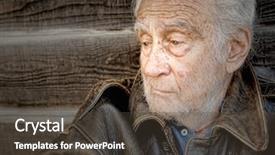  Presentation with elderly depression - Colorful PPT layouts enhanced with elderly depression - image of a sad backdrop and a  colored foreground