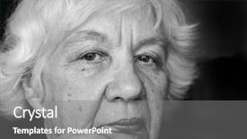  Presentation with woman sad - Amazing slides having elderly depression - old sad woman backdrop and a gray colored foreground