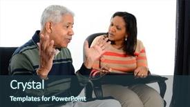  Presentation with counseling session - Presentation design having elderly depression - person in need having background and a tawny brown colored foreground