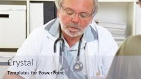  Presentation with elderly - Audience pleasing theme consisting of elderly-doctor-in-consultation-hours backdrop and a lemonade colored foreground