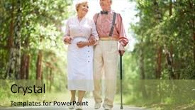  Presentation with family talking - Slides consisting of man in medical gloves holds a syringe for subcutaneous injection of hormonal drugs in the ivf protocol in vitro fertilization help to his wife background and a light blue colored foreground