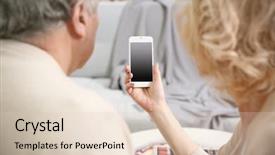  Presentation with senior couple - PPT layouts consisting of senior couple making video call background and a lemonade colored foreground