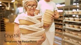  Presentation with transportation - Theme enhanced with elderly-female-baker-carries-many background and a coral colored foreground