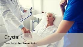  Presentation with health-care - Colorful theme enhanced with elderly healthcare - medicine age health care backdrop and a  colored foreground