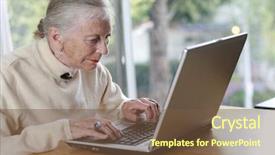  Presentation with elderly - Presentation consisting of candy abstract isolated on a white background background and a cream colored foreground